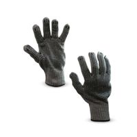 Guante de hilo negro con puntos PVC