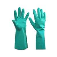 Guante de nitrilo reforzado Verde Talla: 8