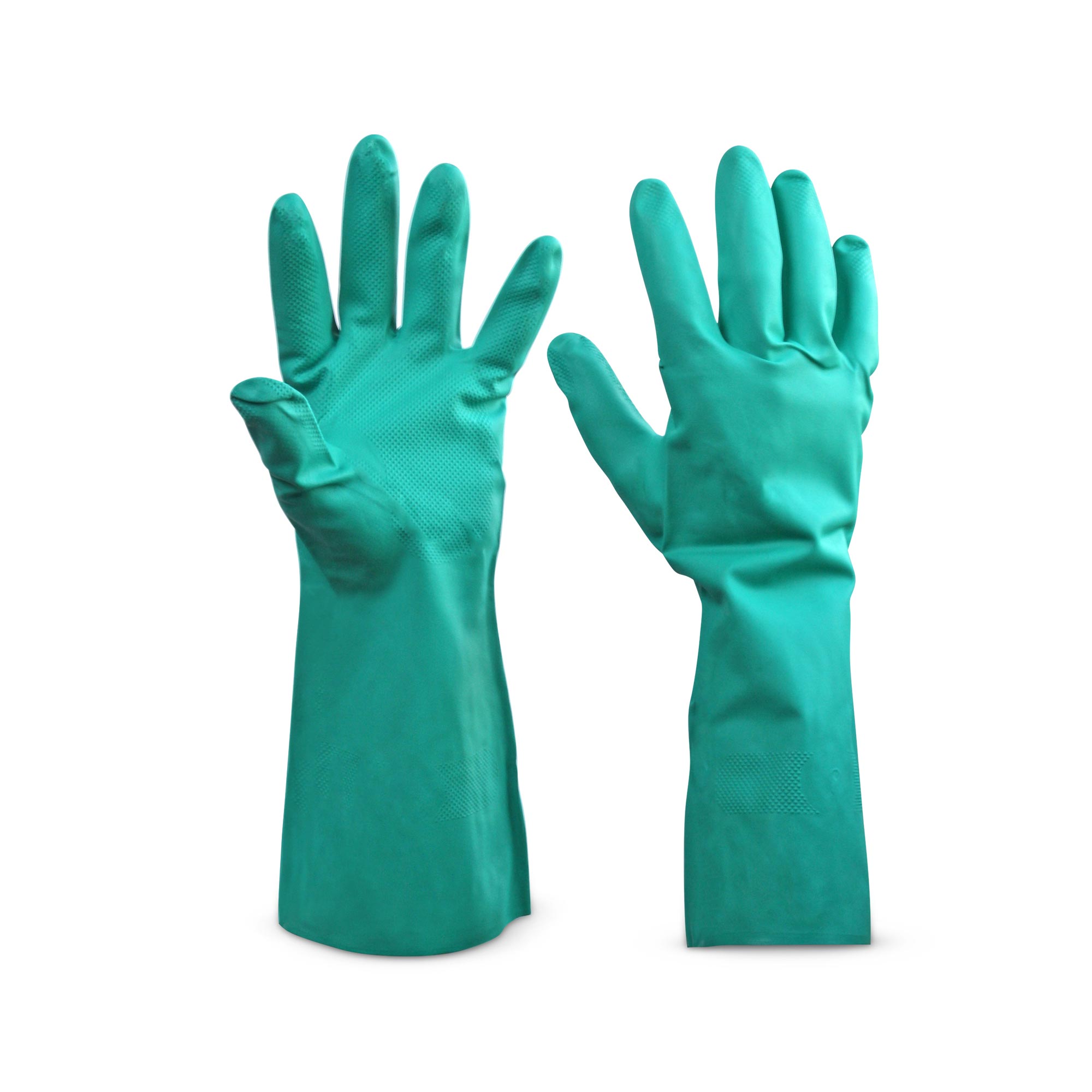 Guante de nitrilo reforzado Verde Talla: 8