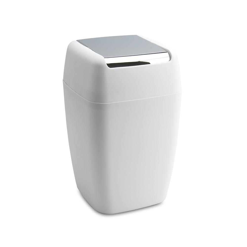 Tacho de baño cuadrado Vaivén Blanco