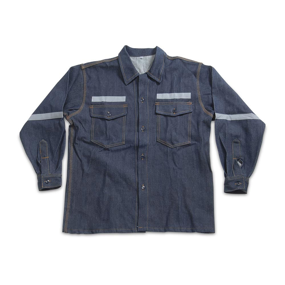 Camisa Denim Werken 100% Algodón con Cinta Reflectiva - Talla: Medium