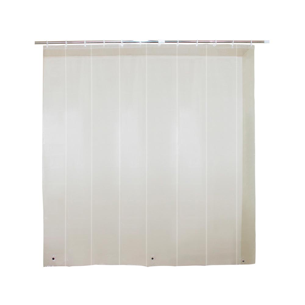 Cortina de Baño Naranja 180x180cm Liner Blanco