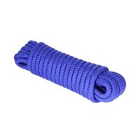 Driza de polipropileno trenzado negro y rojo de 1/4"" x 30 metros