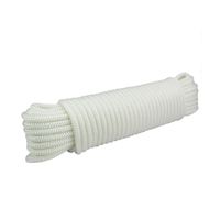 Driza de nylon trenzada agarradera Blanca 3/8"" x 30 metros