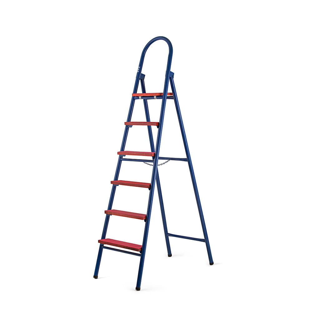 Escalera metálica de 6 pasos