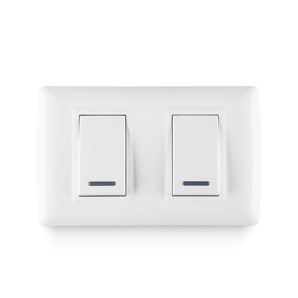 Interruptor Doble Blanco Basic