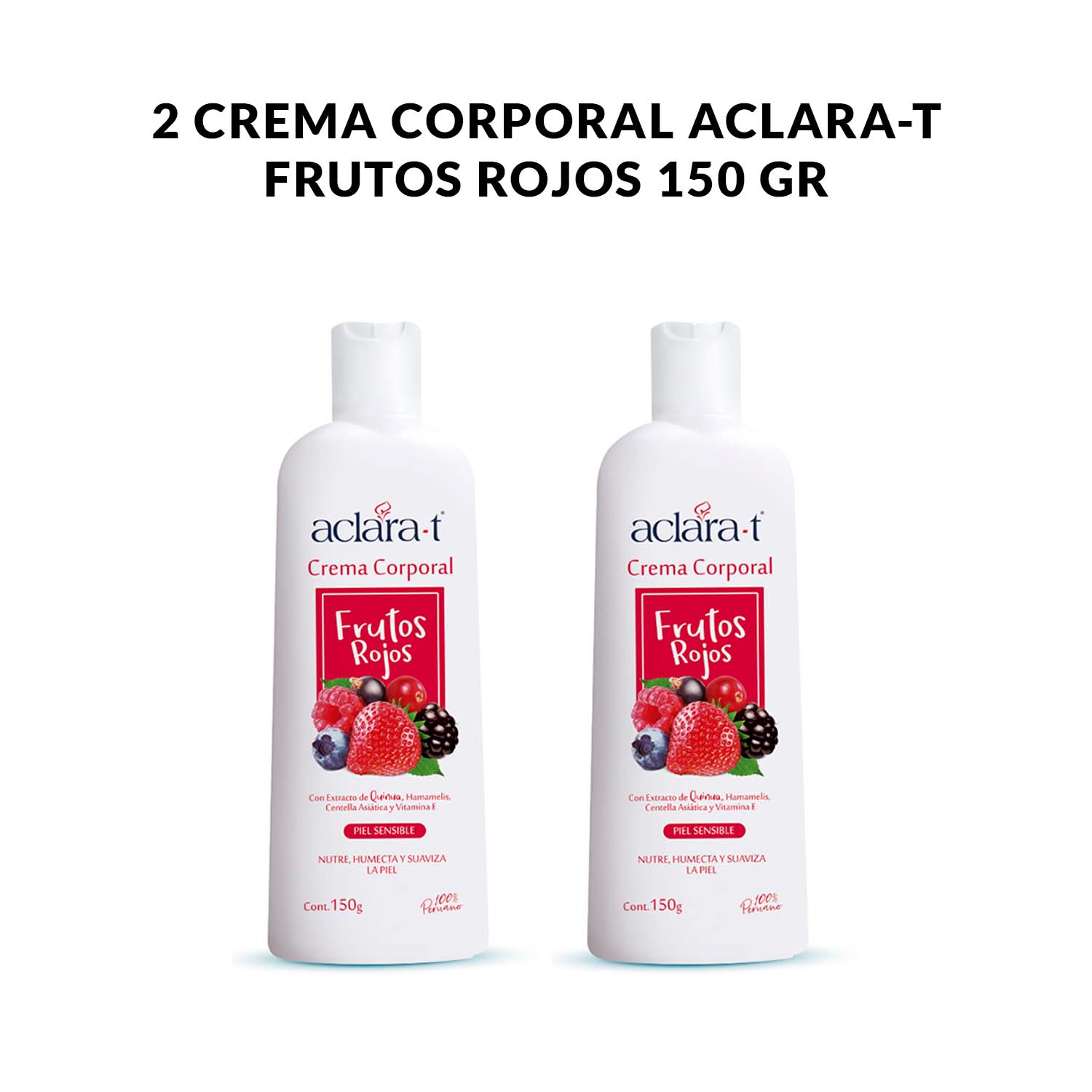 2 Crema Corporal Aclara-T Frutos Rojos 150gr