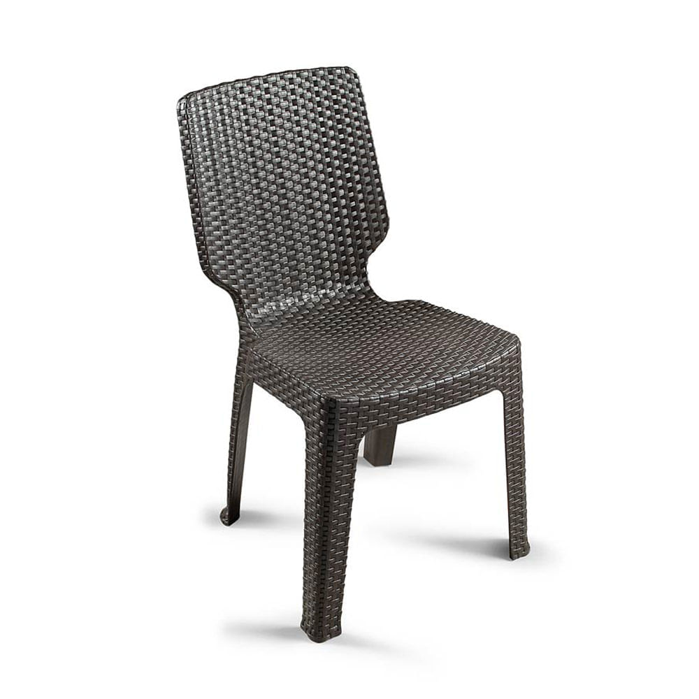 Silla de Plástico Modelo Tavarua Ratan Marrón