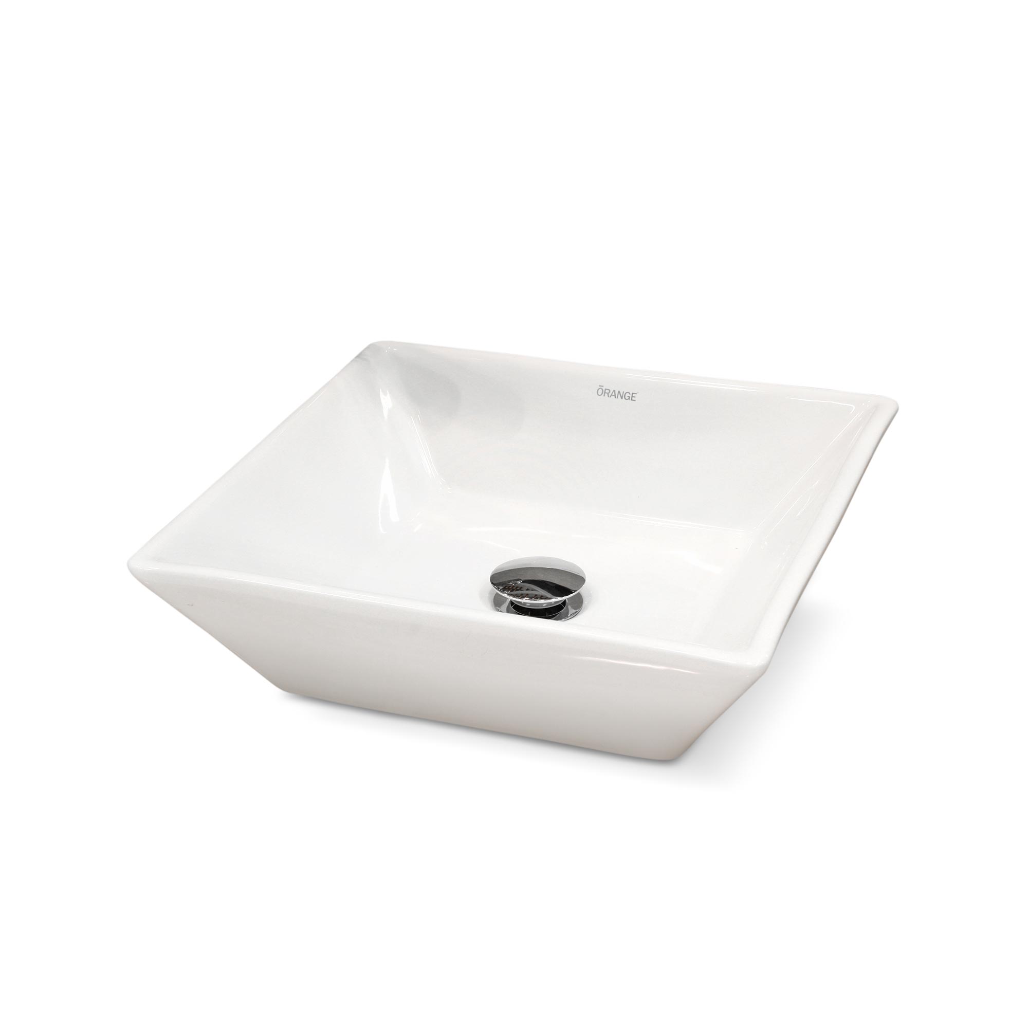 Ovalín Rectangular Orange Carrara para Sobreponer 41cm Blanco