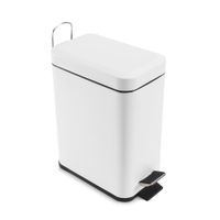 Tacho de baño rectangular blanca 5 litros
