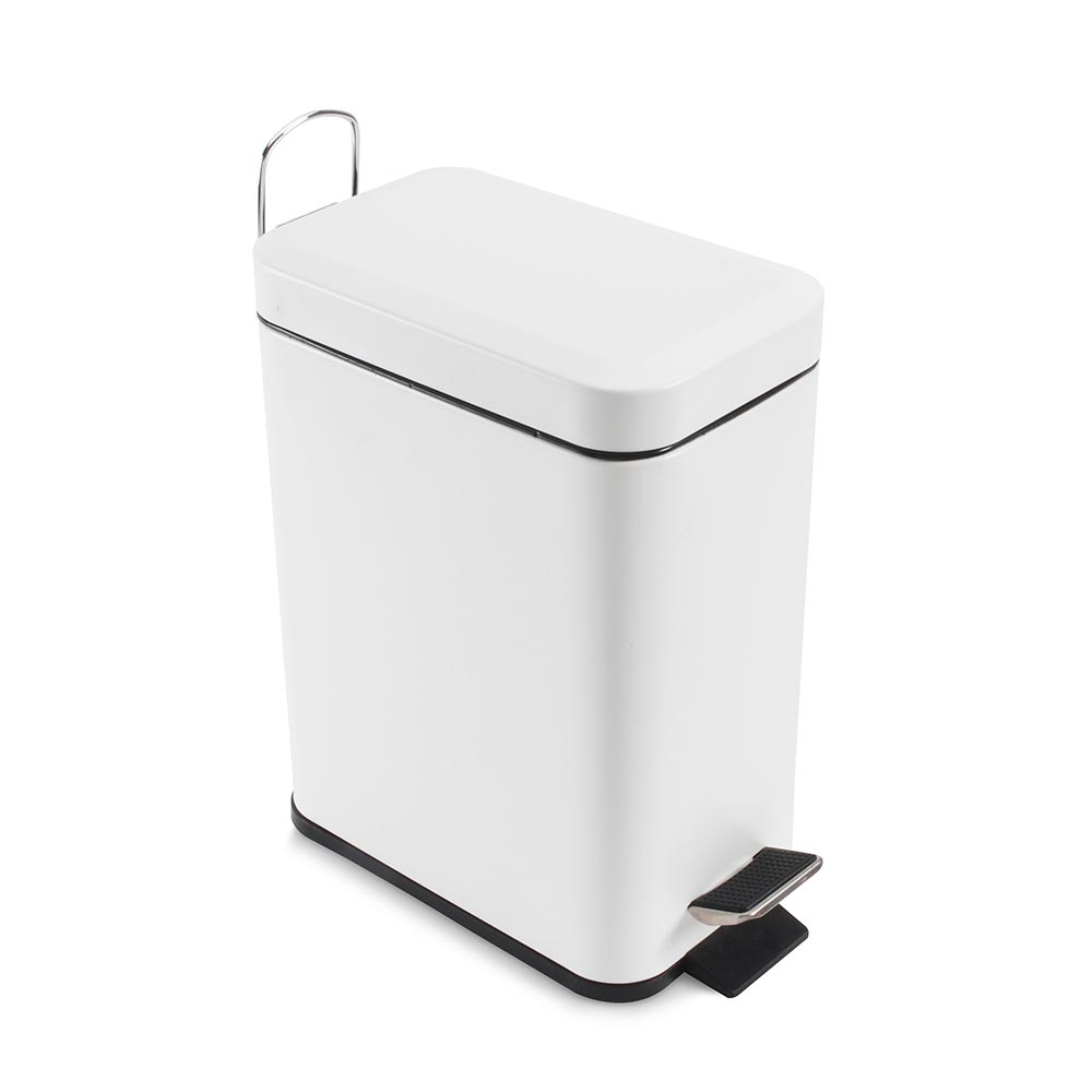 Tacho de baño rectangular blanca 5 litros