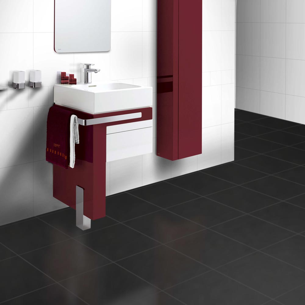 Piso Cerámico Liso Acuarella Negro 45x45 cm Caja: 2.08 m2