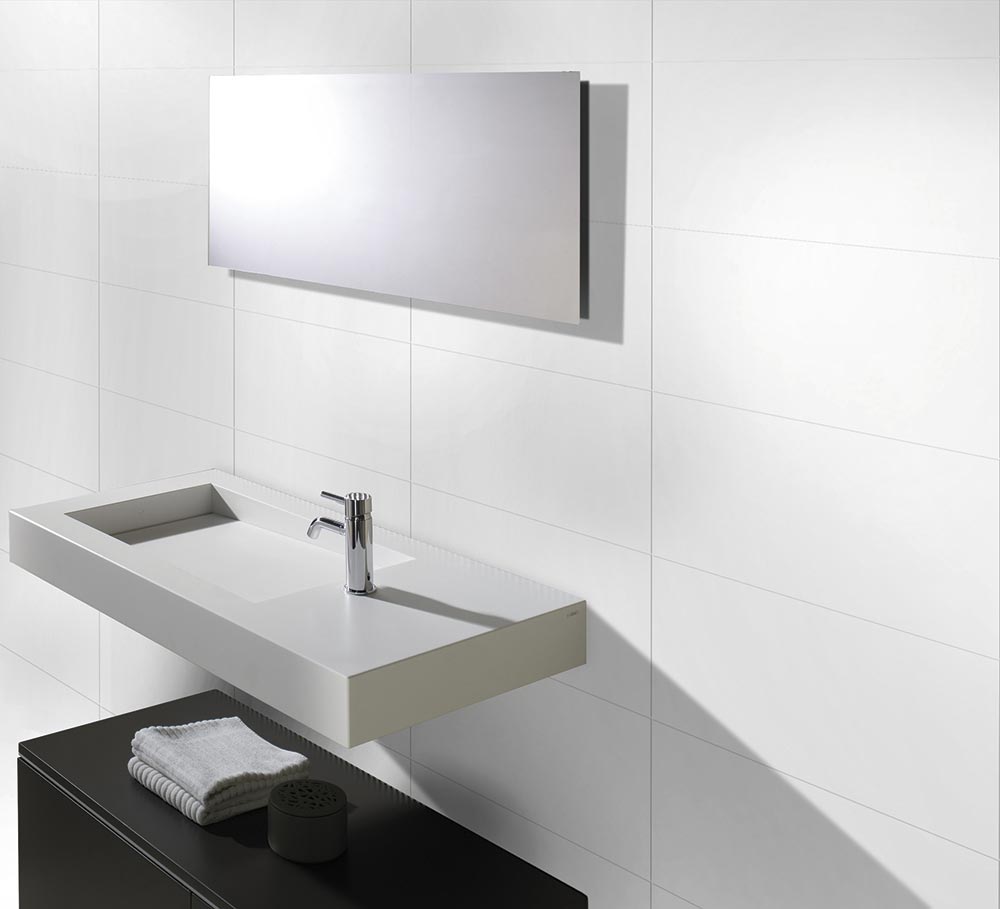 Pared Lisa Blanco Brillante 27x45 cm Caja: 1.70m2