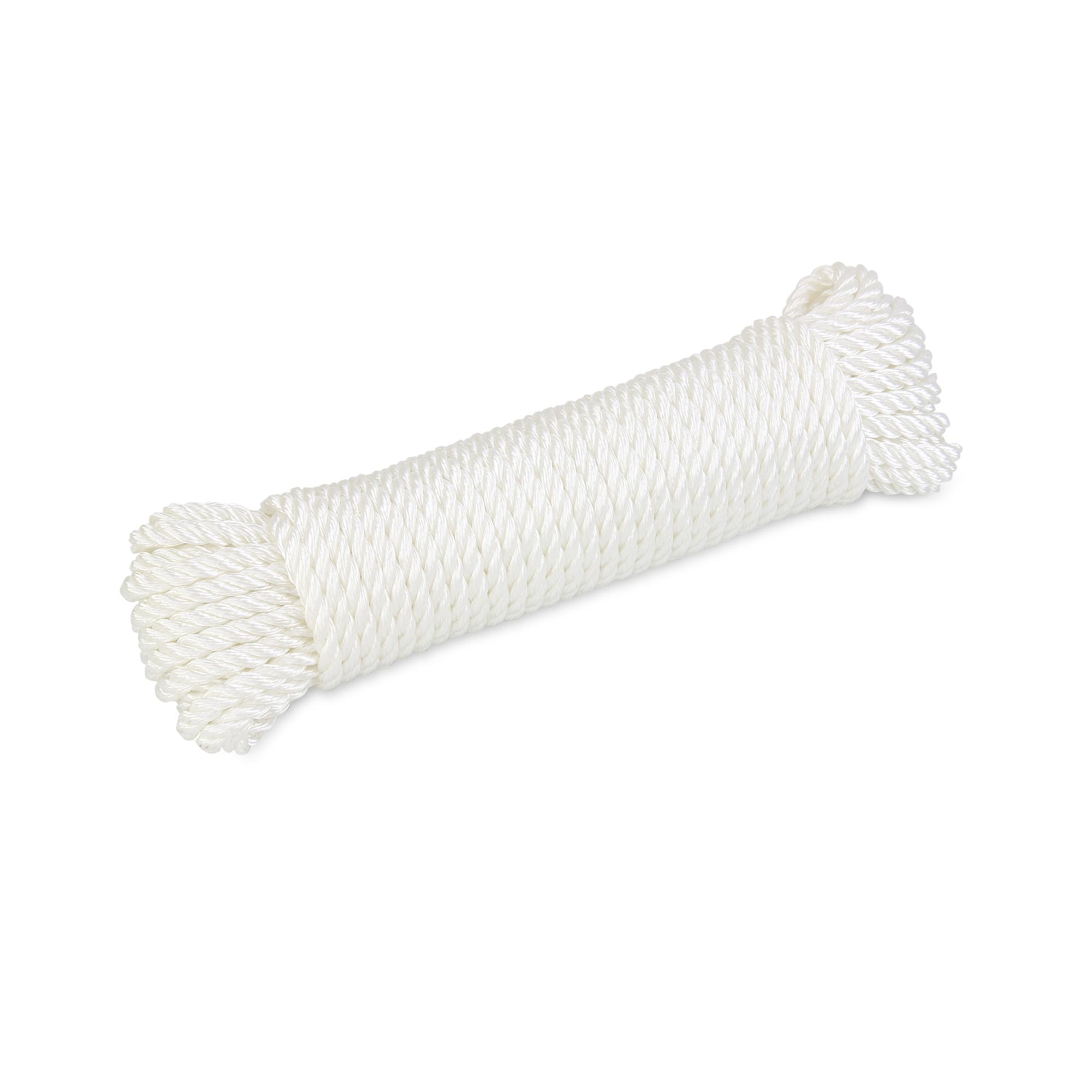 Soga de nylon retorcida 1/4"" Blanca x 15 metros