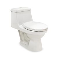 Inodoro One Piece Buzios botón superior + Asiento Vallarta Blanco