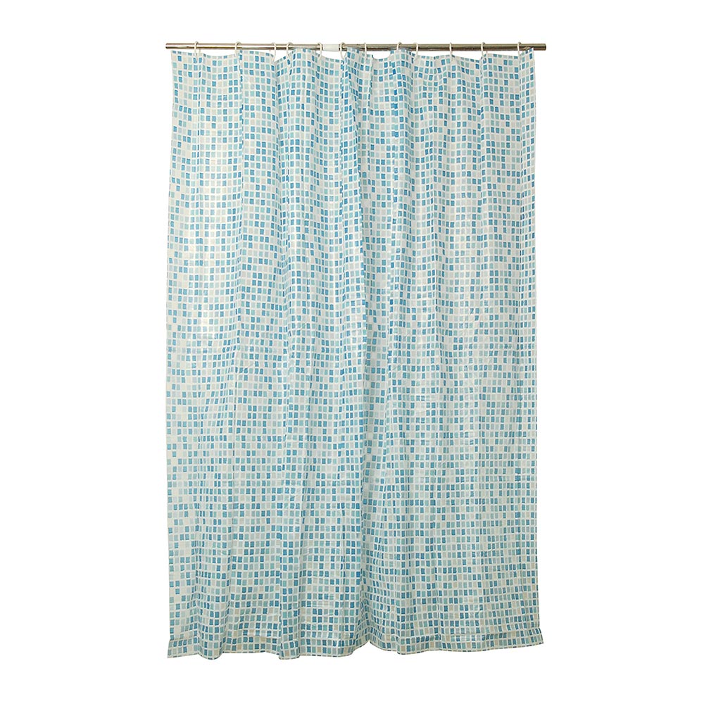 Cortina de Baño con Aros Intima 180x180cm Pepelma Azul