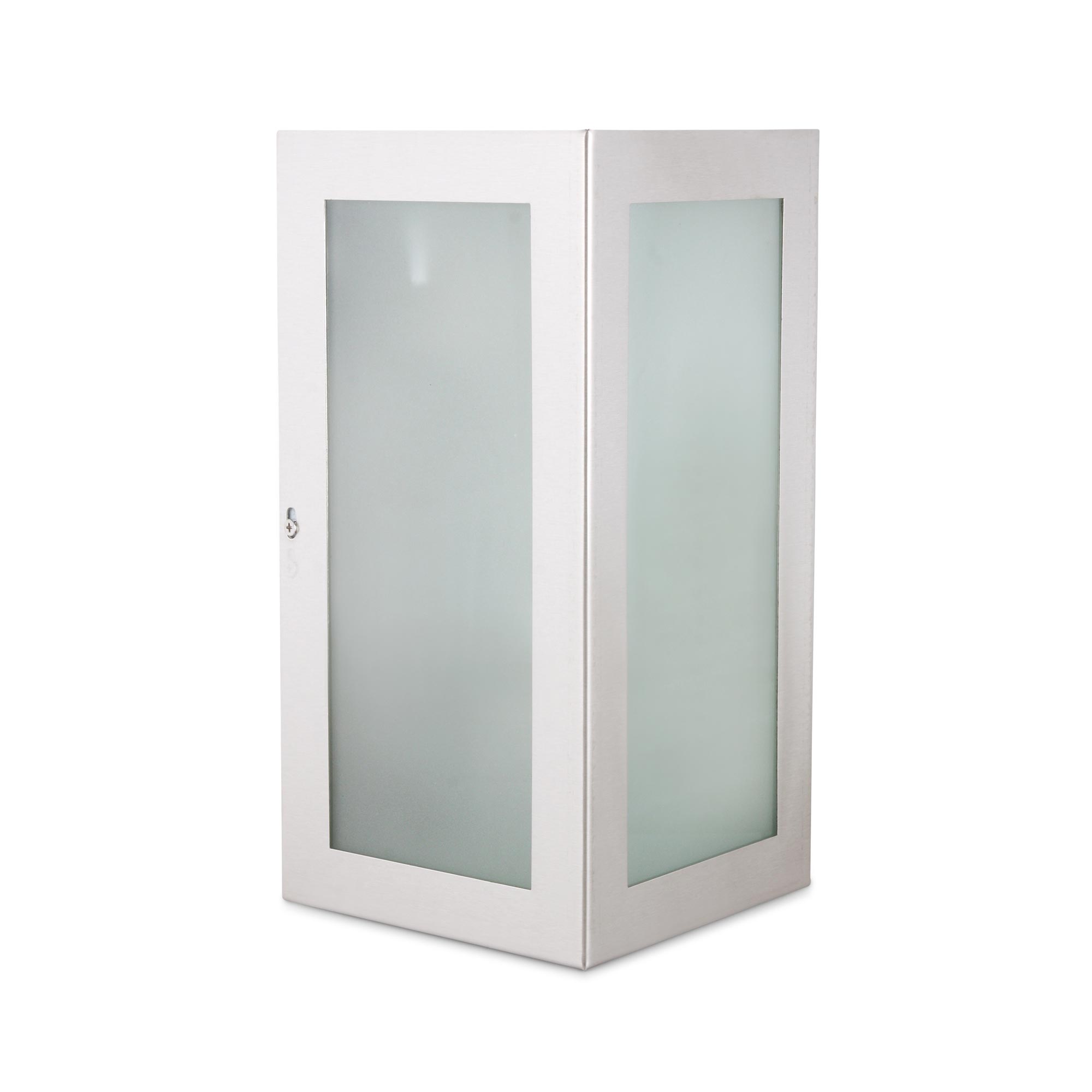 Aplique exterior Cubo Acero Grande 1 Luz