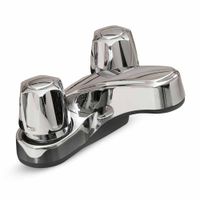 Mezcladora para Lavatorio Bimando Trebol Grazia 4"" Baja Plata Cromado