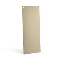 Placa para puerta vaivén acero inox. 25x10 cm.