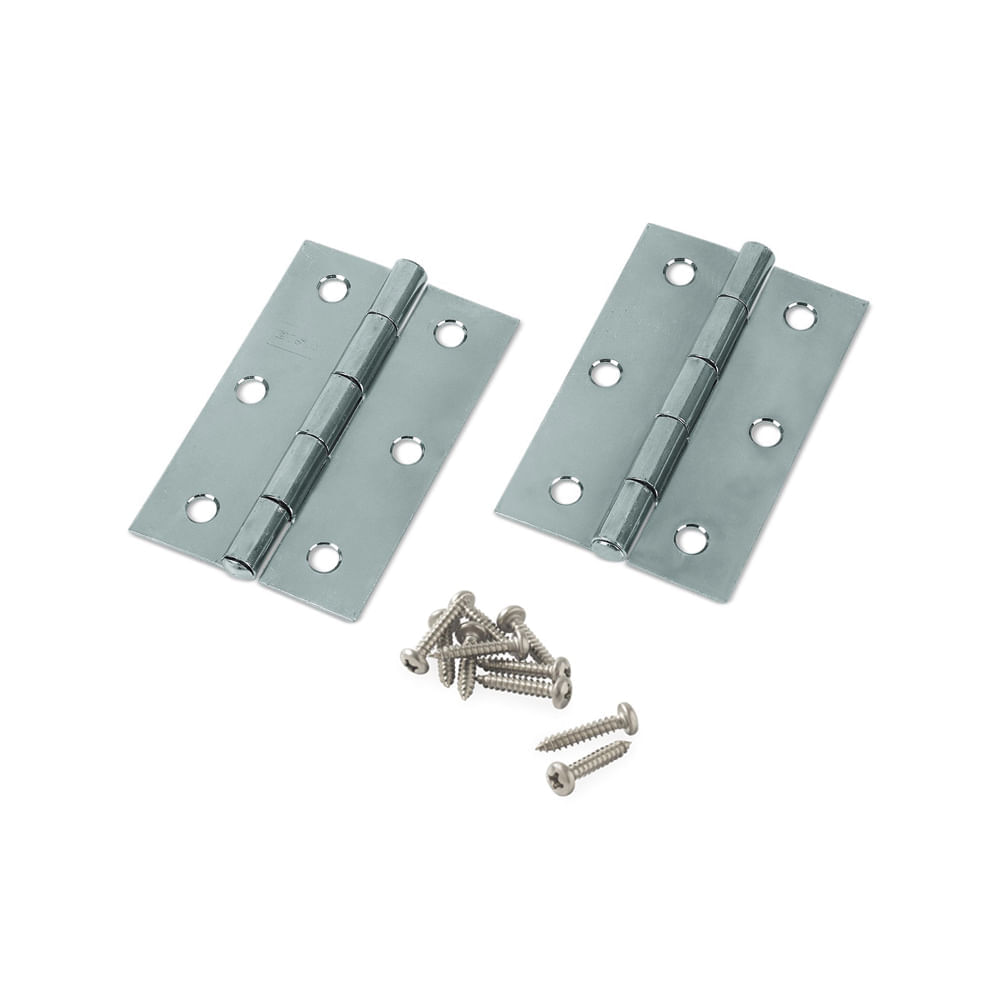 Bisagra con remache Acero Zincada 31/2""x21/2"" x 2 unidades