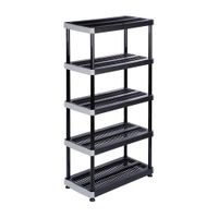 Estantería plástica ventilada 5 niveles Negro