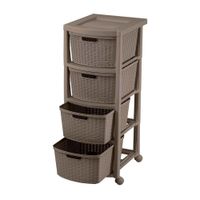 Cajonero Rattan 4 niveles