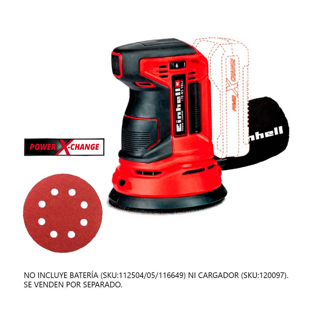 Lijadora Orbital Einhell TE-RS 18V