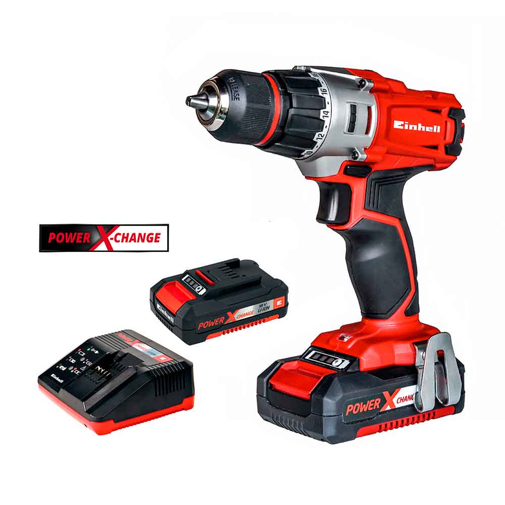 Taladro Einhell TE-CD 18V 1.5Ah 2BAT 1.5A