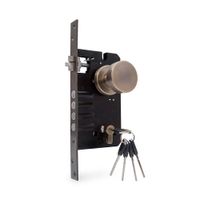 Cerradura de embutir Onda 3G Izquierda Bronce Antiguo