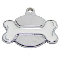 Placa de Identificación para perro Hueso blanco rainbow Grande