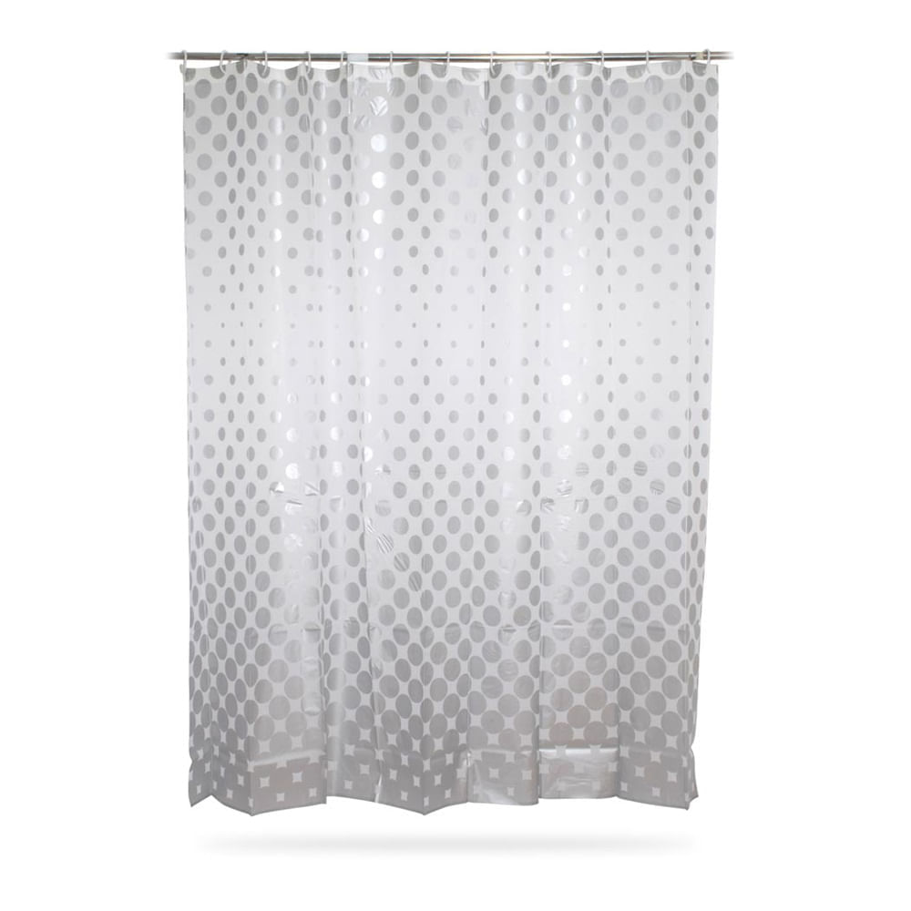 Cortina de Baño con Aros Naranja 180x180cm Peva Galaxy