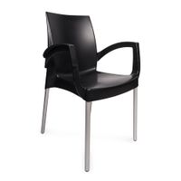 Silla Ada con brazos Negra