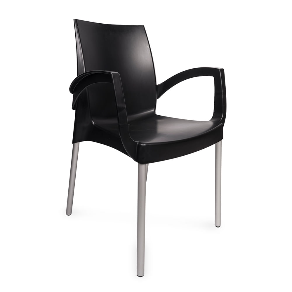 Silla Ada con brazos Negra