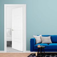 COMBO Dimfer Puerta Decor 40mm 85x207cm + Marco Pino Blanco