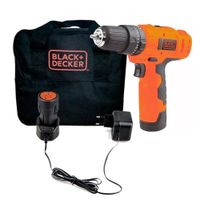 Taladro Percutor Black Decker HP12 12v con Torque + Bolso
