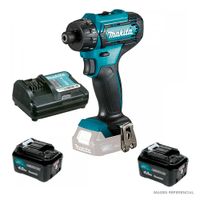 Taladro Atornillador Inalámbrico Makita 12V 1/4"" 30 Nm DF033DSMJ 2Baterías x 4.0 Ah + Cargador