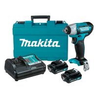 Llave de Impacto Inalámbrico Makita 12V 3/8"" 140Nm TW140DWAE 2Baterías x 2.0 Ah + Accesorios