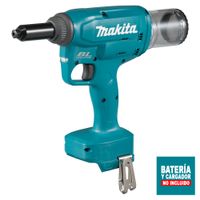 Remachadora Inalámbrica Makita BL 18V 10,000 N 2.4 - 4.8 mm DRV150Z sin Batería ni Cargador