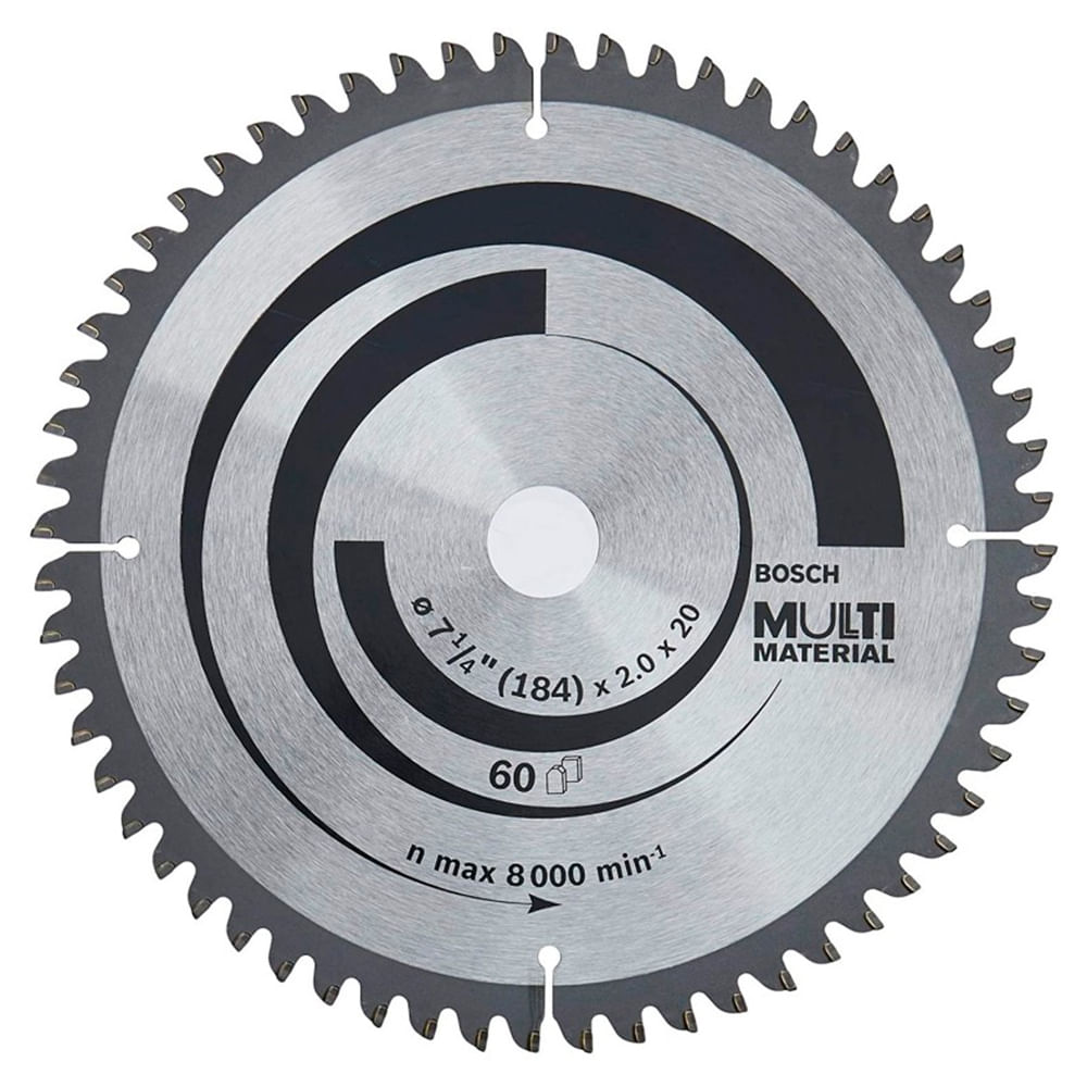 Disco Sierra Circular Bosch 7-1/4""X 60D Multimaterial