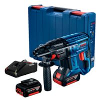 Rotomartillo Inalámbrico Bosch 18V GBH 180 LI Brushless + Kit 2Baterías x 4.0 Ah + Cargador + Maleta