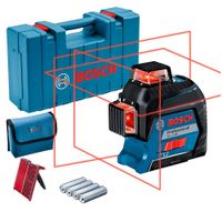 Nivel Láser Rojo Bosch Gll 3-80 360° Lineas Plomada + Maletín
