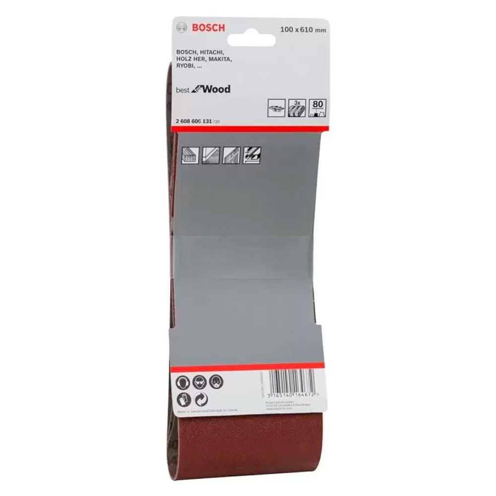 Lija de Banda Bosch 4""X24"" Gr 80 X3U Best for Wood