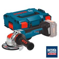 Amoladora Inalámbrica Bosch 18V GWX 18V-10 PC X-Lock 5""+ L-Box sin Batería ni Cargador