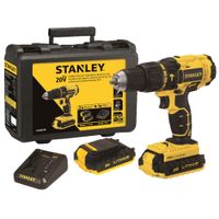 Taladro Percutor Stanley SCH20C2K 20v de Litio 1/2"" + Maleta