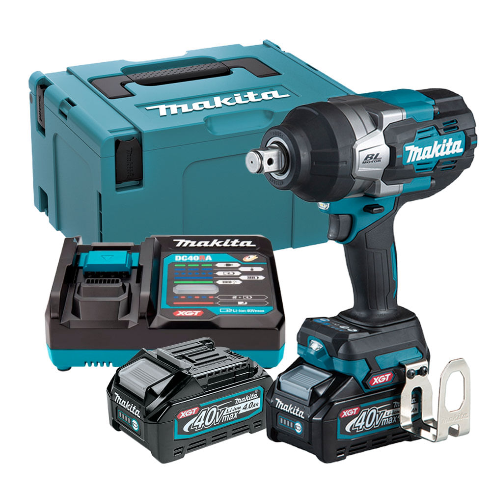 Llave Impacto Makita XGT 40V 3/4"" 3 Velocidades 2050Nm BL LXT 2Baterías x 4.0Ah + Cargador