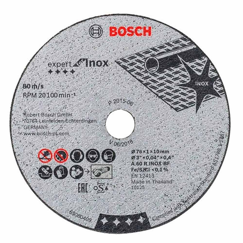 Disco Abrasivo Bosch de Corte Inoxidable 76mm