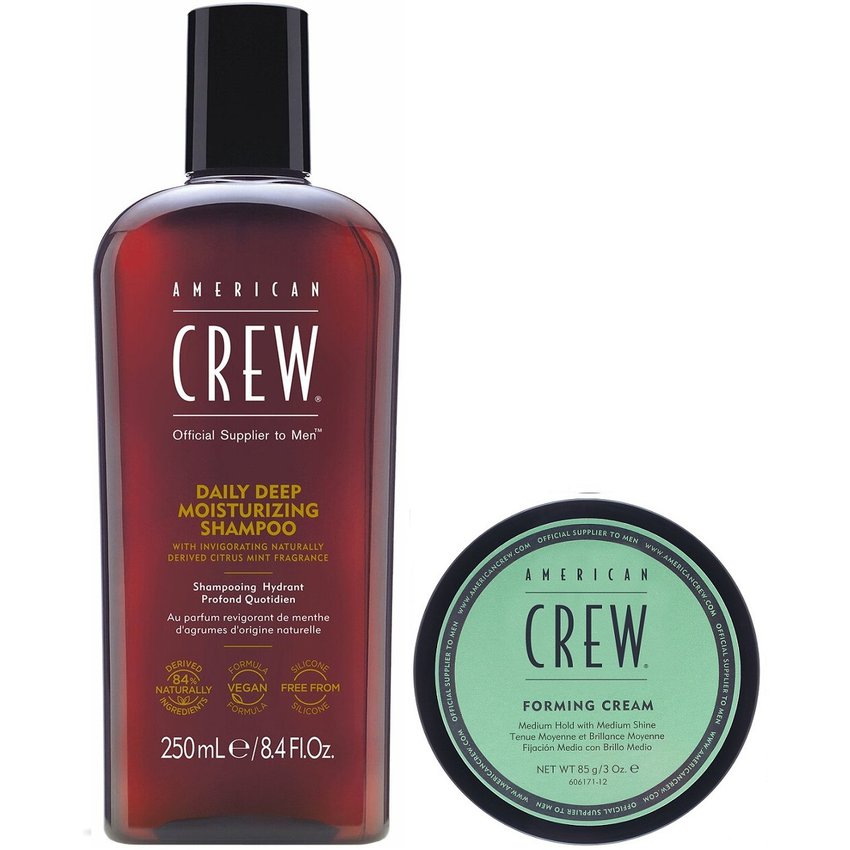 Shampoo Hidratante 250ml + Cera Forming Cream 85gr American Crew Men