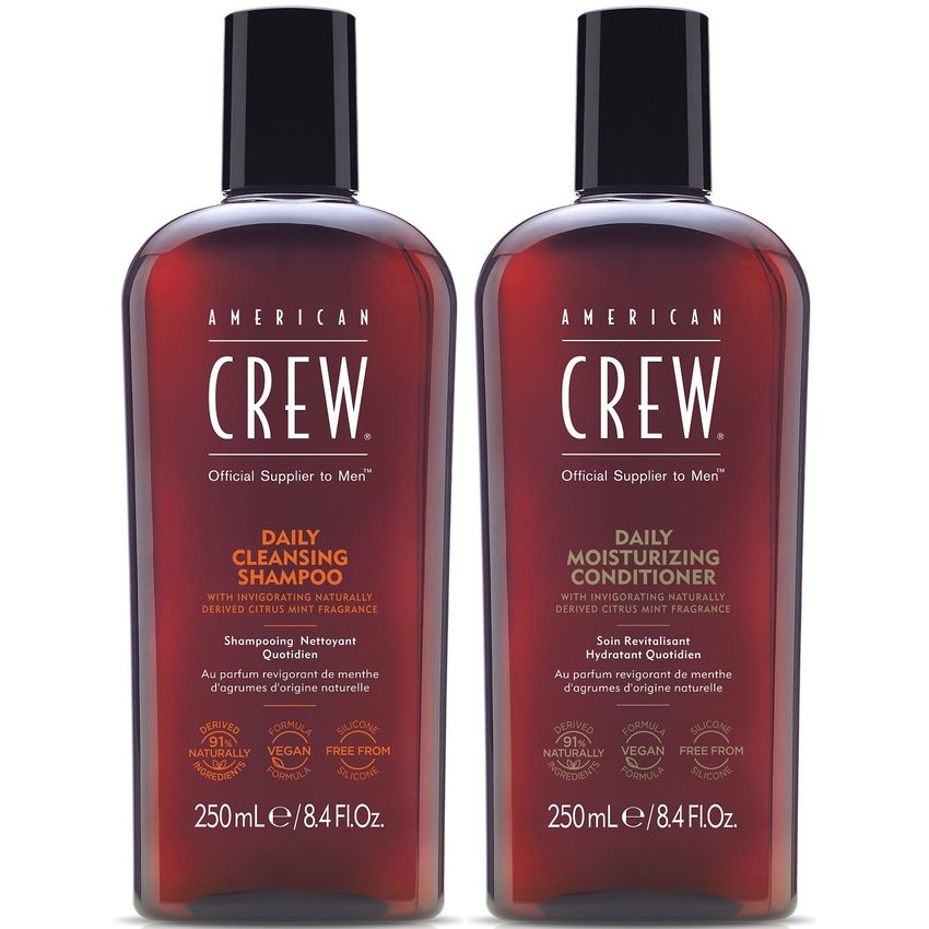 Daily Shampoo 250ml + Daily Conditioner 250ml American Crew Men