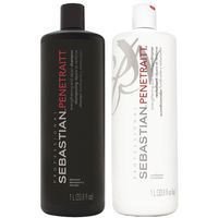 Shampoo Reparador 1000ml + Acondicionador 1000ml Sebastian Penetraitt