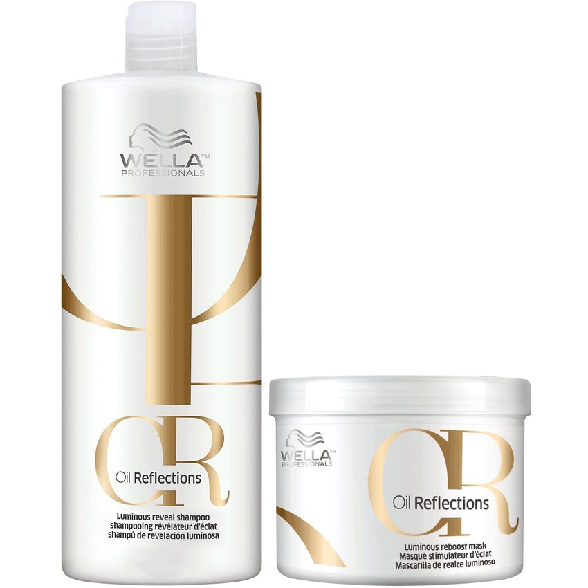 Shampoo 1000ml + Mascarilla 500ml Wella Oil Reflections